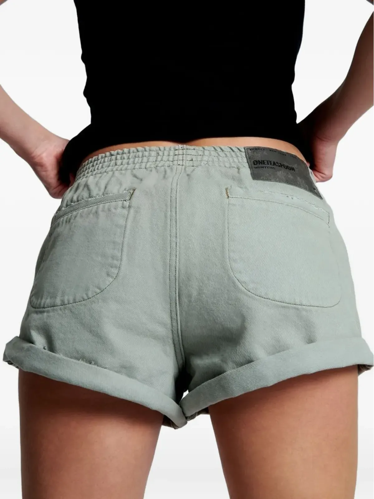 One Teaspoon elasticated shorts - Green - 画像3