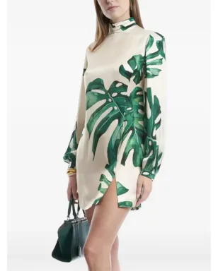 Raquel Diniz Elle leaf-printミニドレス - サムネイル2