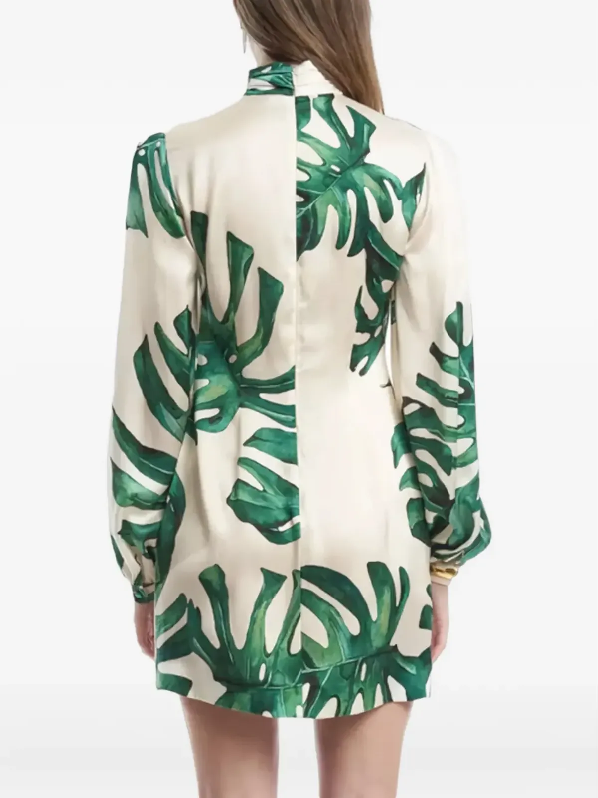 Raquel Diniz Elle leaf-printミニドレス - 画像3