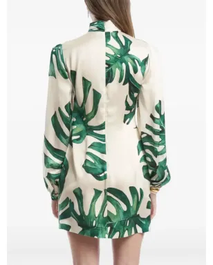 Raquel Diniz Elle leaf-printミニドレス - サムネイル3