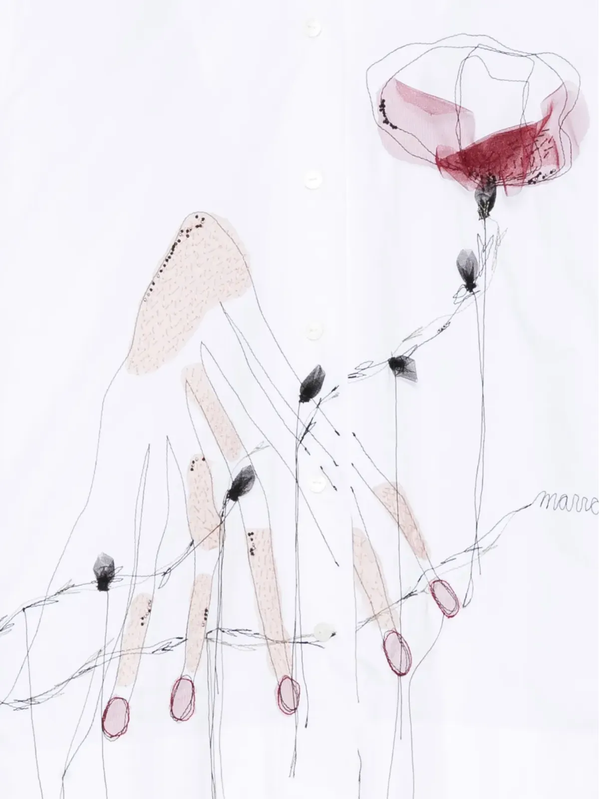 Antonio Marras アップリケシャツ - 画像3