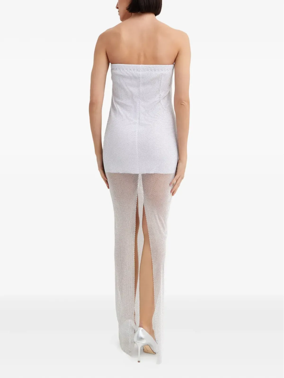 Santa Brands rhinestone-mesh maxi dress - 画像3