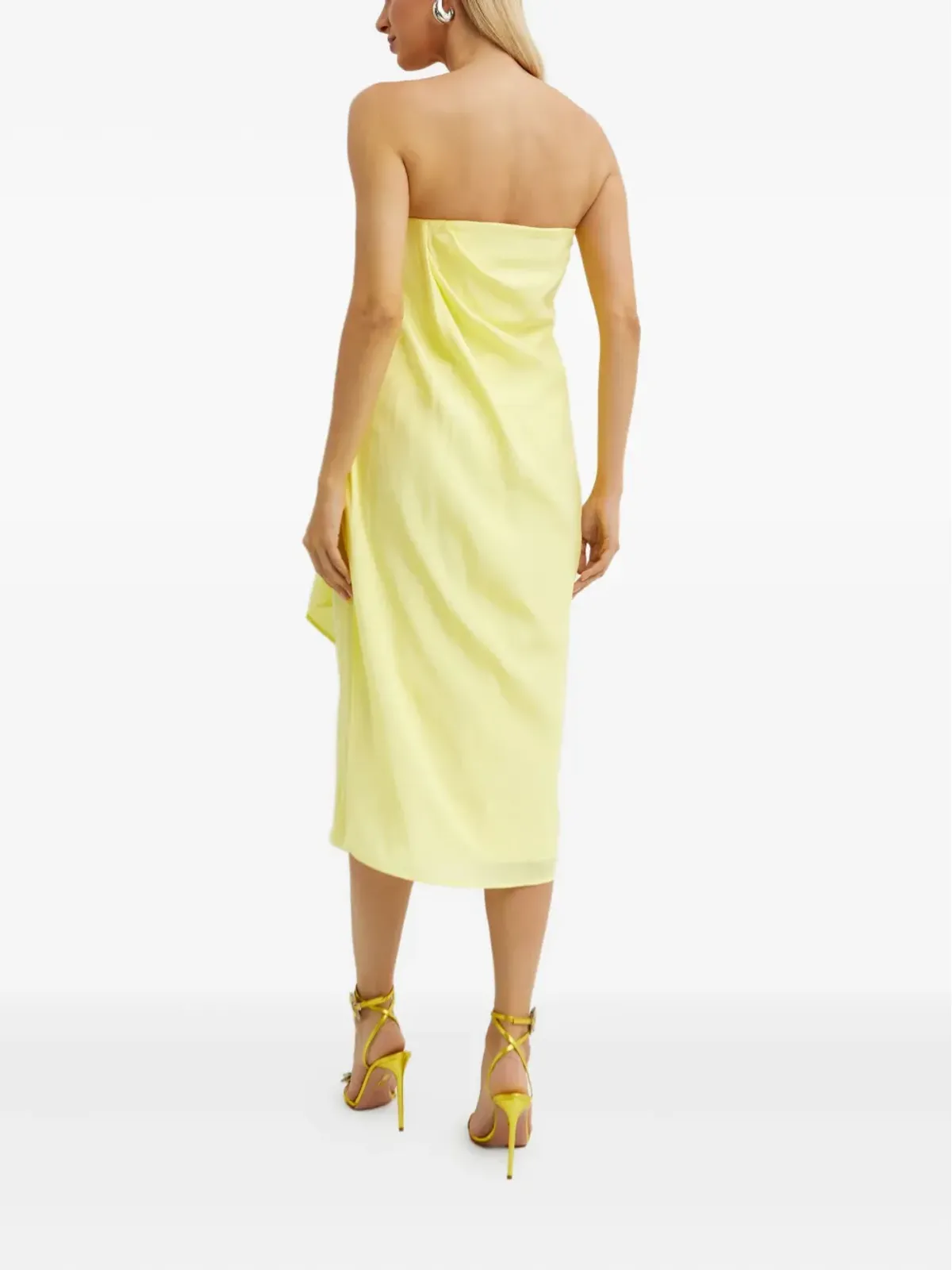 GAUGE81 Onna draped midi dress - Yellow - 画像3