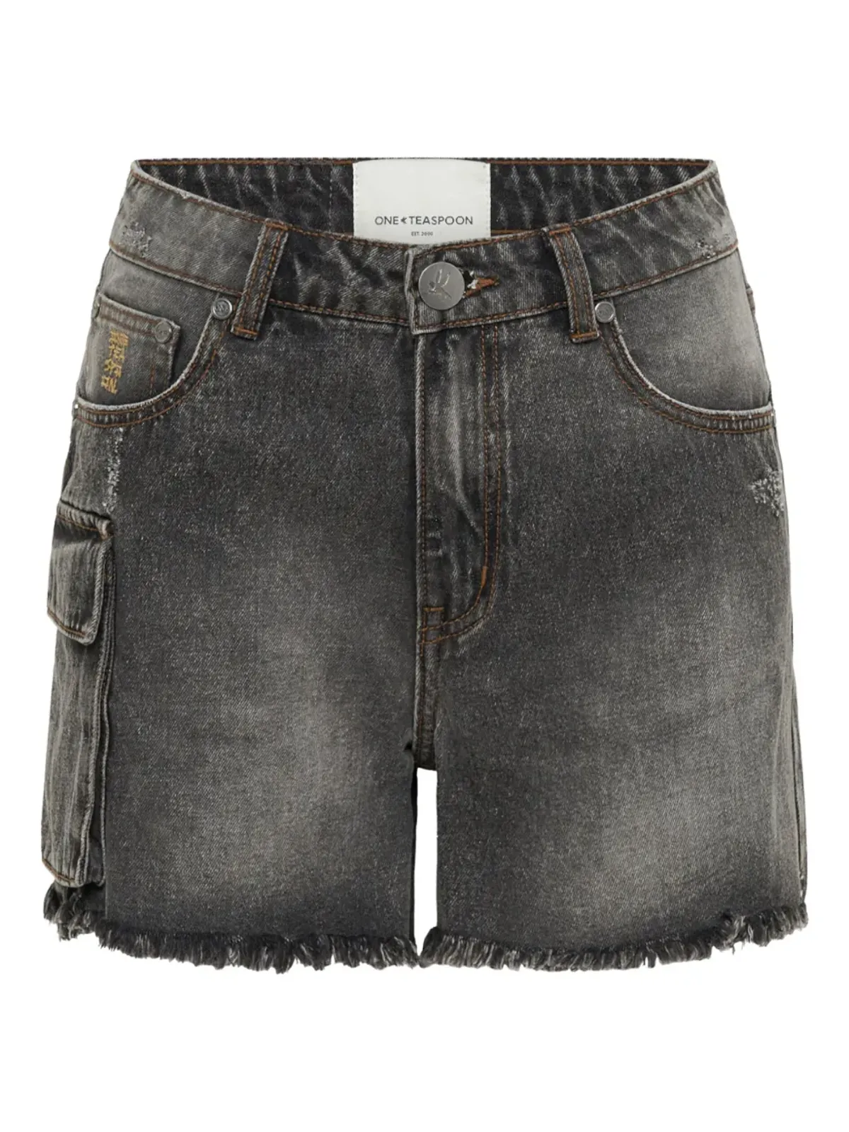 One Teaspoon Legends frayed cargo shorts - Grey - 画像1