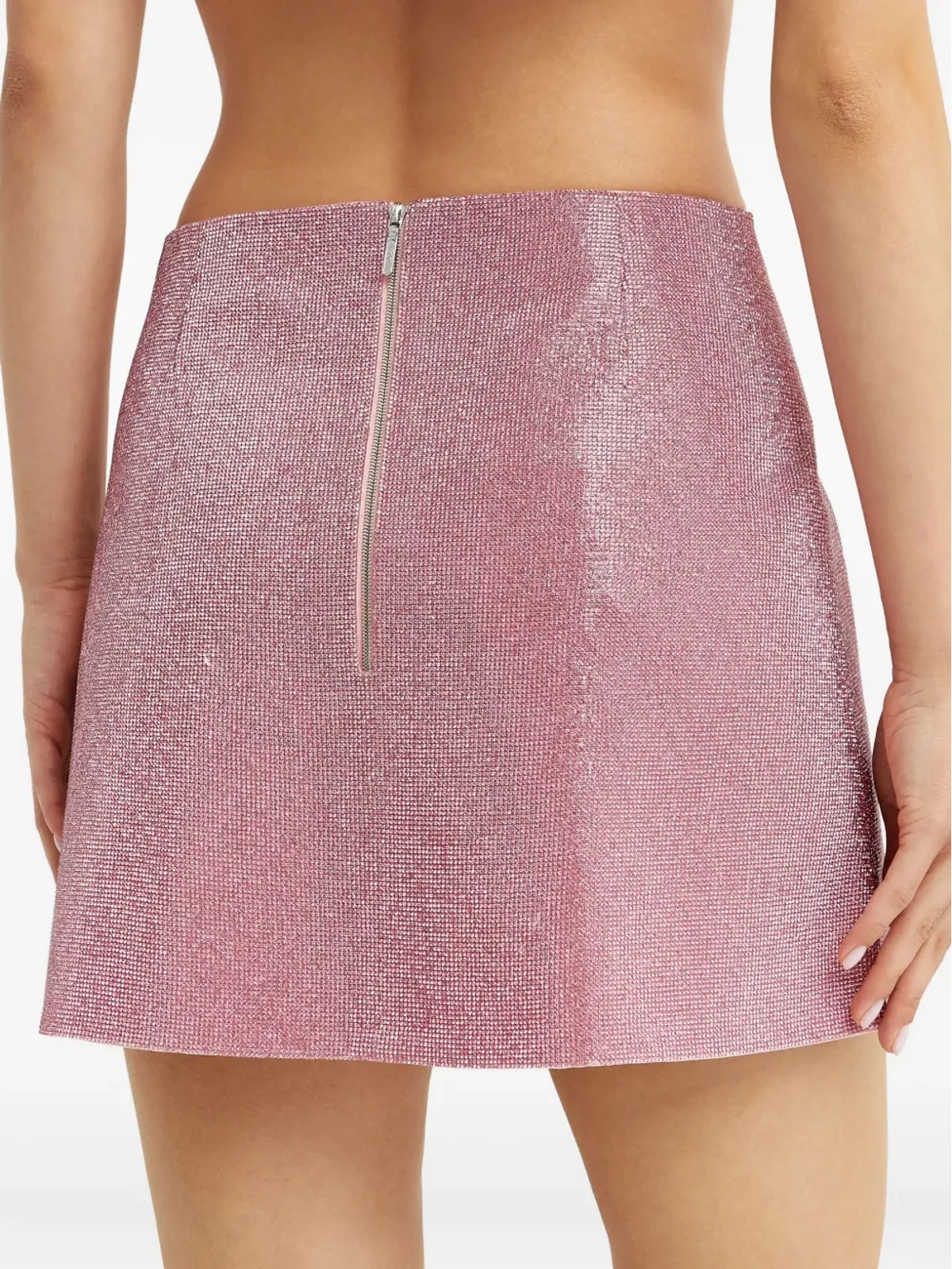 Nuè Camille crystal-embellished mini skirt - Pink - 画像3