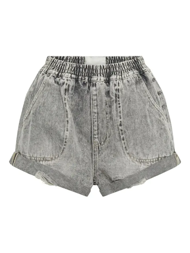 One Teaspoon One Teaspoon Hunters elasticated denim shorts - Greyの商品画像