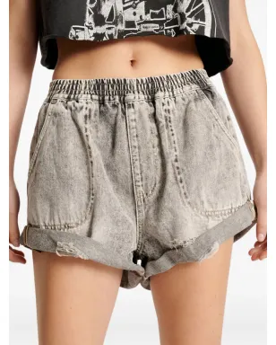 One Teaspoon Hunters elasticated denim shorts - Grey - サムネイル2