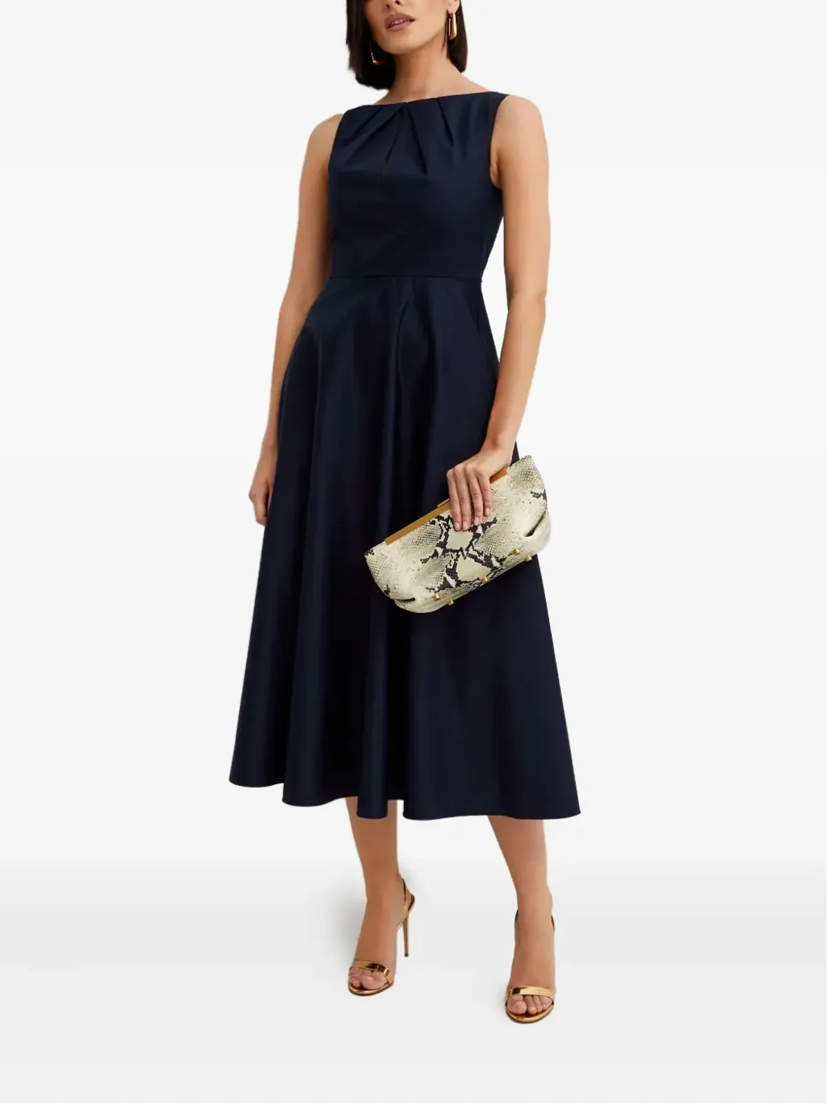 Roland Mouret ボートネック ミディドレス - ブルー - 画像1