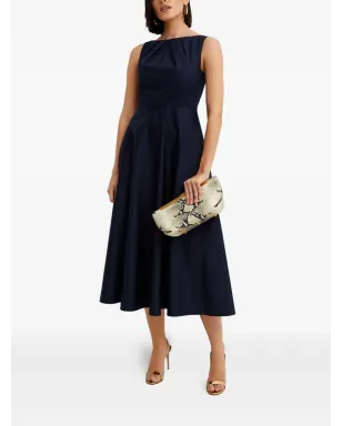 Roland Mouret ボートネック ミディドレス - ブルー - サムネイル1