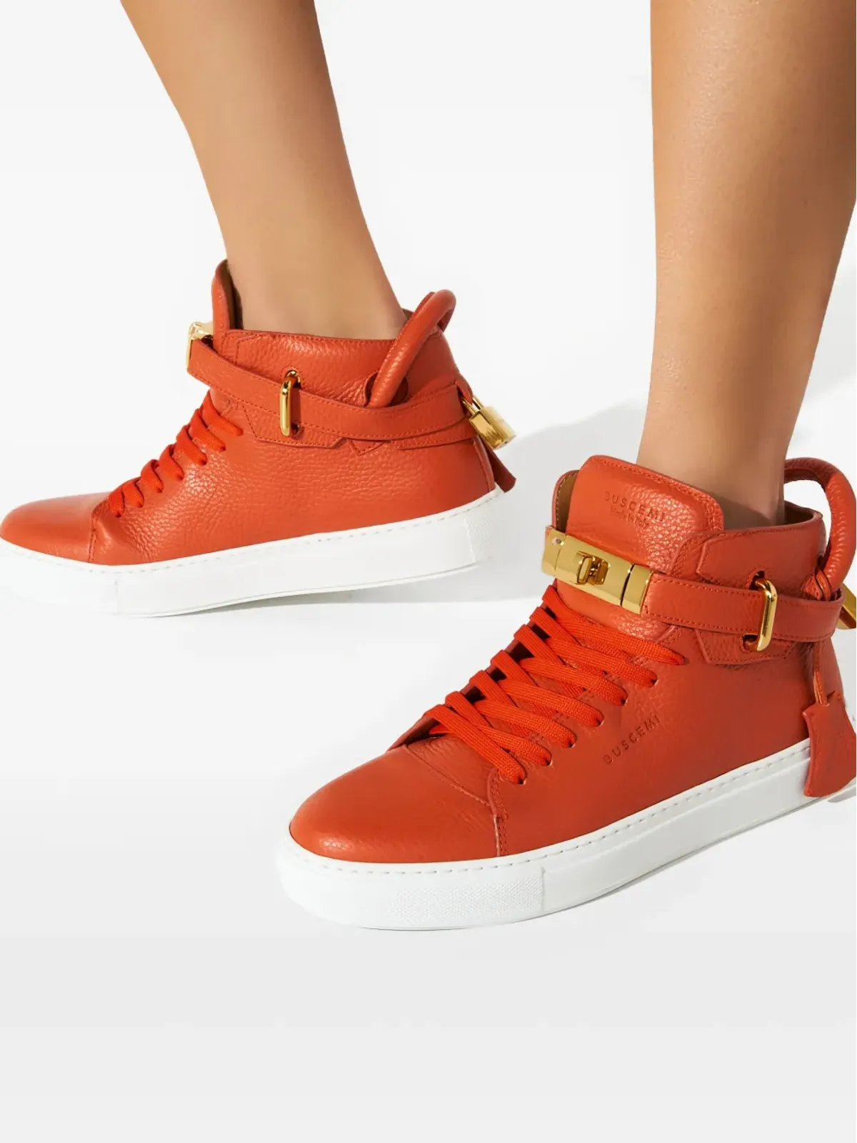 Buscemi パドロック レザー スニーカー - 画像5