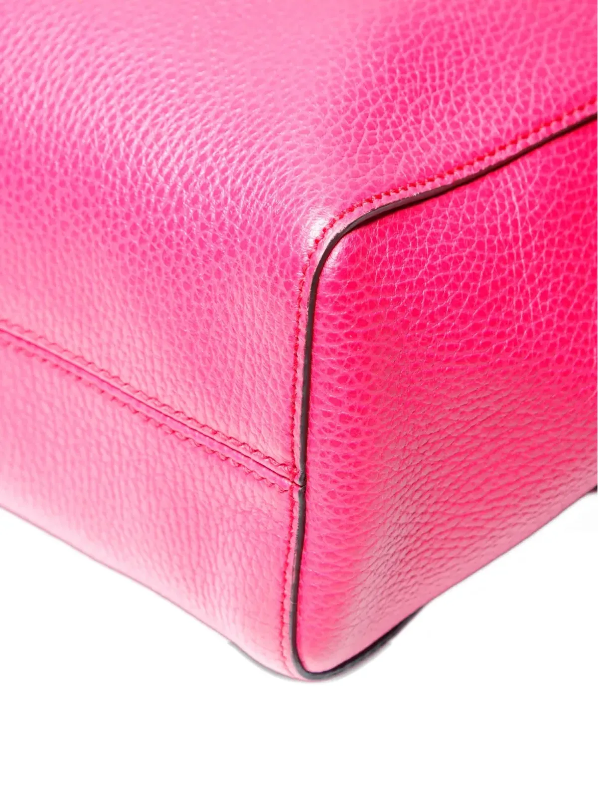 Gucci ビンテージ スイングレザー トートバッグ ピンク - 画像5