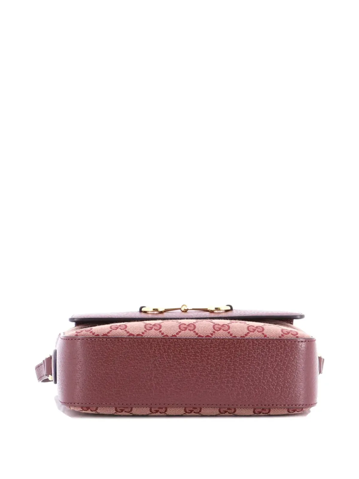 Gucci ビンテージ Horsebit 1955 フラップポケット カメラバッグ GGキャンバスとレザー 小型クロスボディバッグ - 画像5