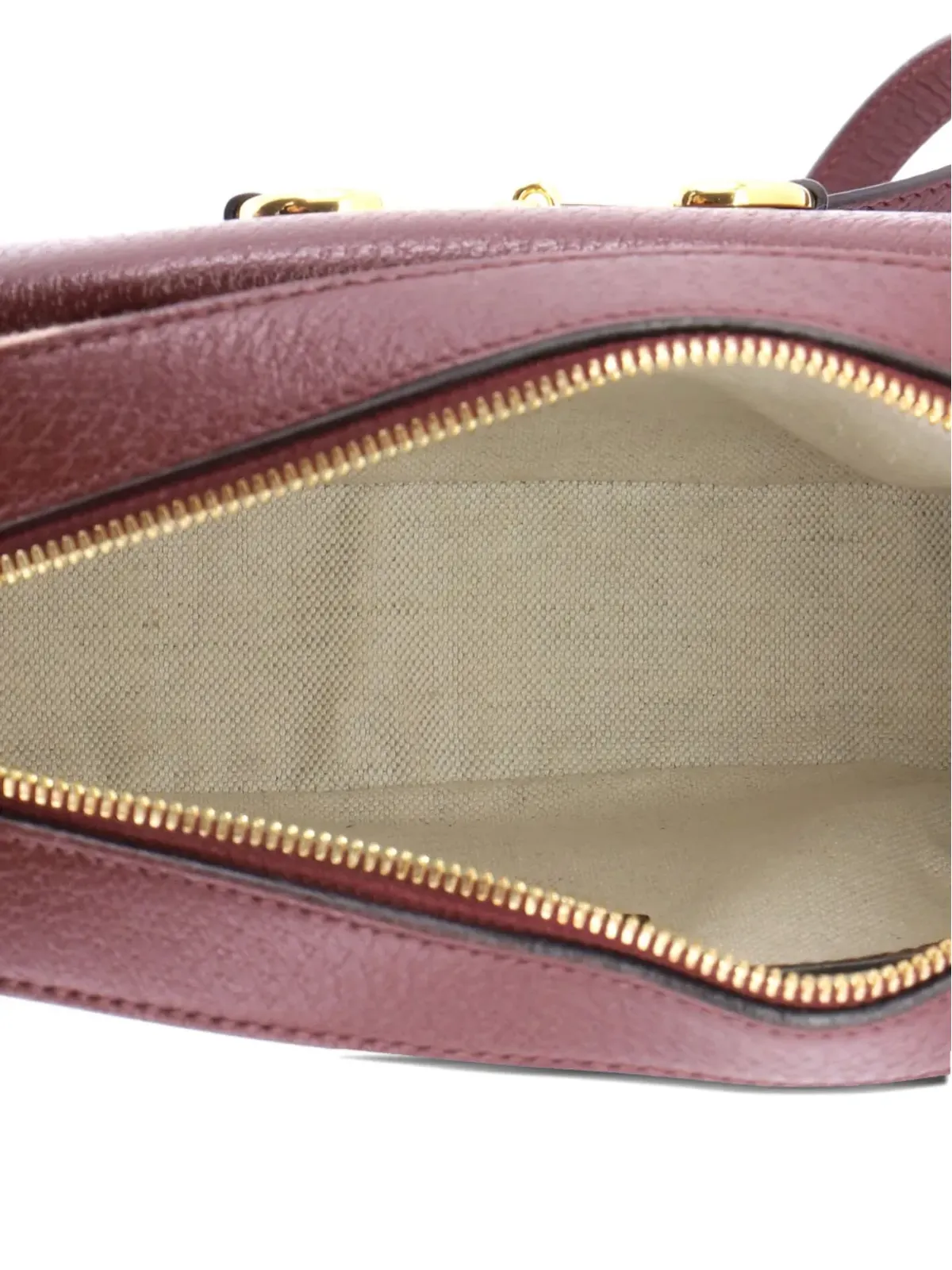 Gucci ビンテージ Horsebit 1955 フラップポケット カメラバッグ GGキャンバスとレザー 小型クロスボディバッグ - 画像4