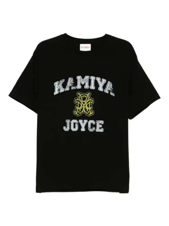 KAMIYA KAMIYA プリントTシャツ - ブラックの商品画像