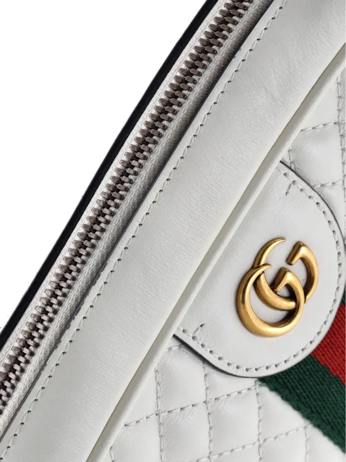 Gucci ビンテージ Trapuntata カメラバッグ キルテッドレザー クロスボディバッグ - ホワイト - 画像5