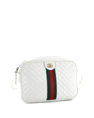 Gucci ビンテージ Trapuntata カメラバッグ キルテッドレザー クロスボディバッグ - ホワイト - サムネイル3