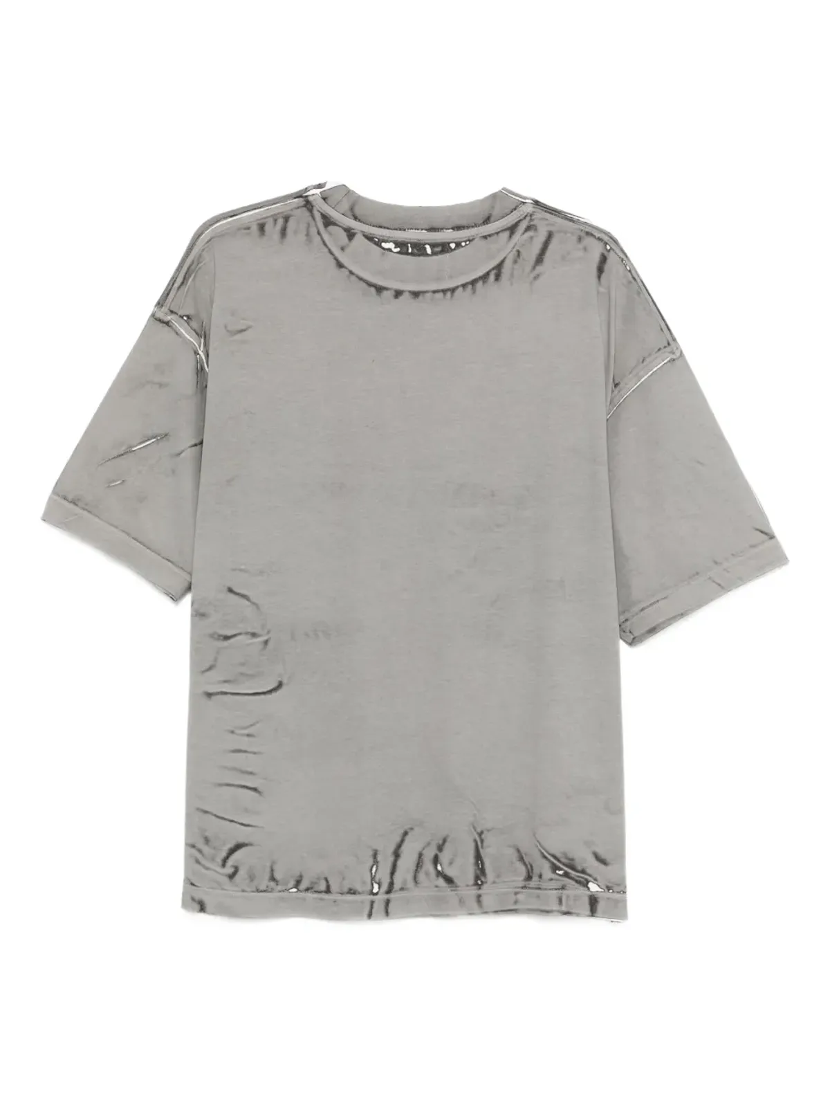 Paura コスタ ダメージ加工Tシャツ グレー - 画像2