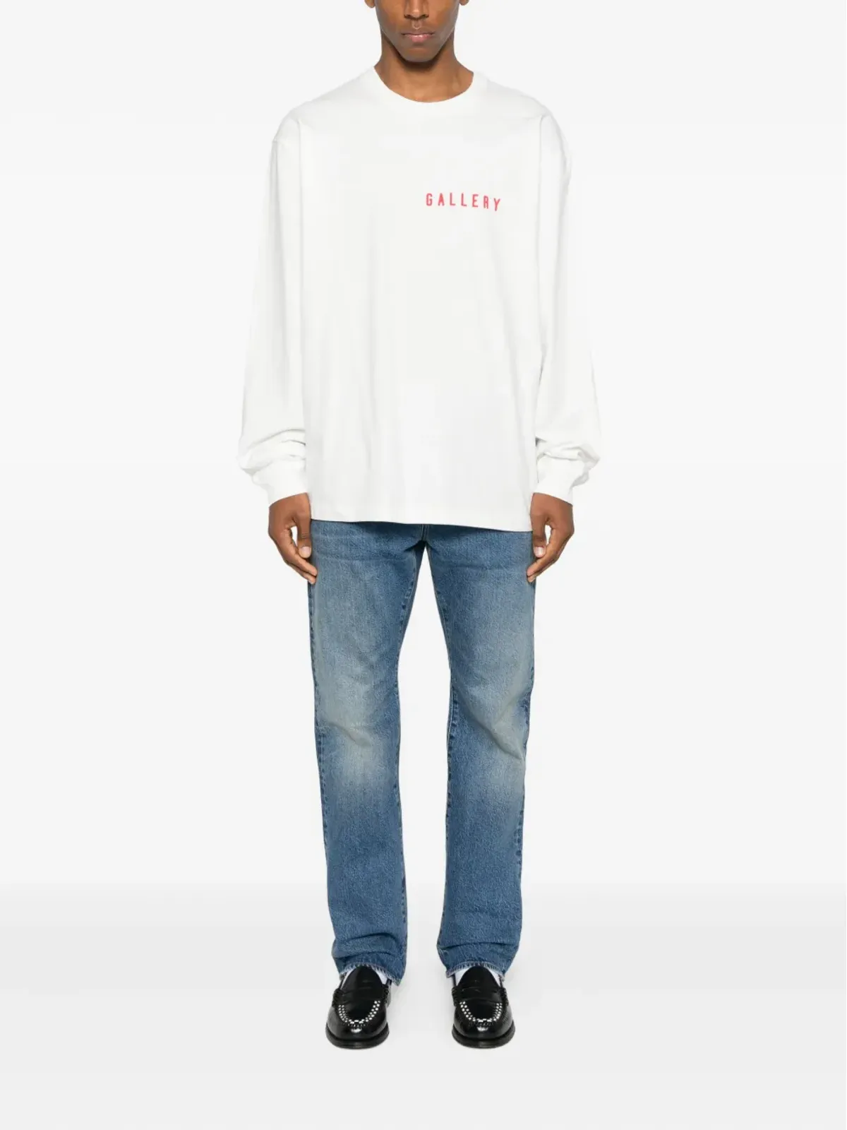 AGOLDE 長袖モックネックTシャツ ホワイト - 画像3