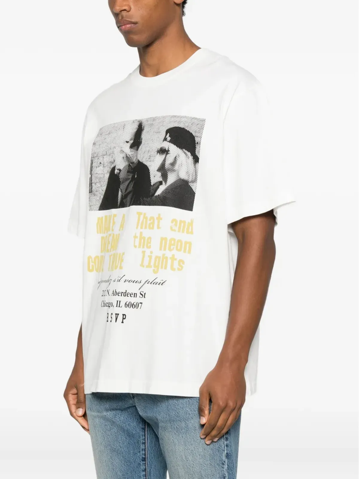 AGOLDE モックネック グラフィック 半袖 Tシャツ - 画像3