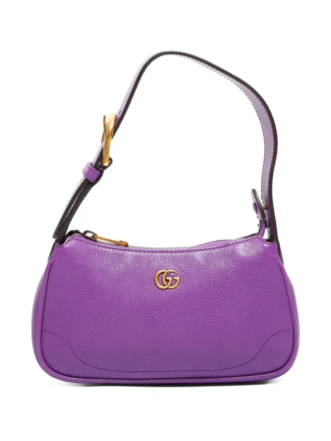 Gucci Pre-Owned Gucci ビンテージ 2016-2025 ミニ アフロディーテ レザー ロゴ ショルダーバッグ パープルの商品画像