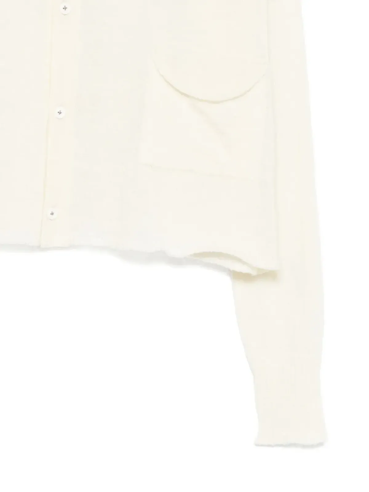 Ma'ry'ya pocket button-fastening cardigan - White - 画像3