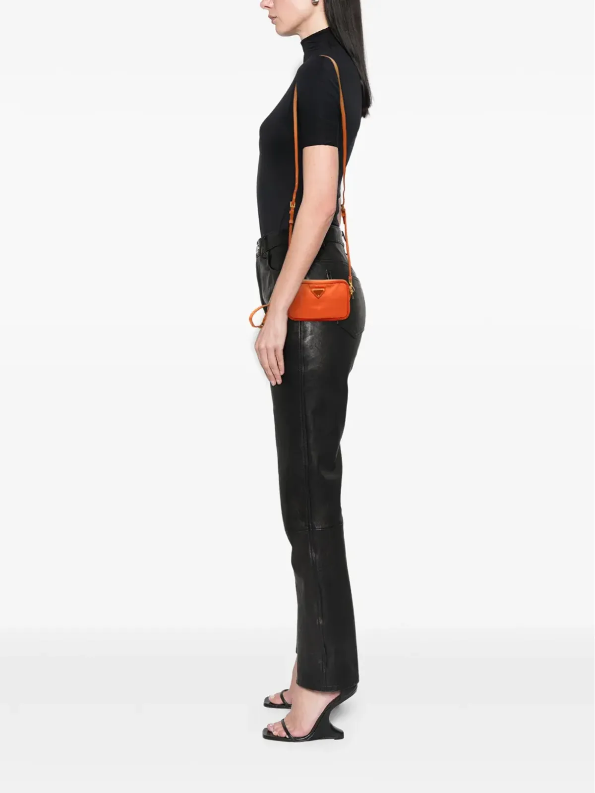 Prada ビンテージ 2000-2013 ミニ テスツート ダブルジップ カメラバッグ クロスボディバッグ - オレンジ - 画像2