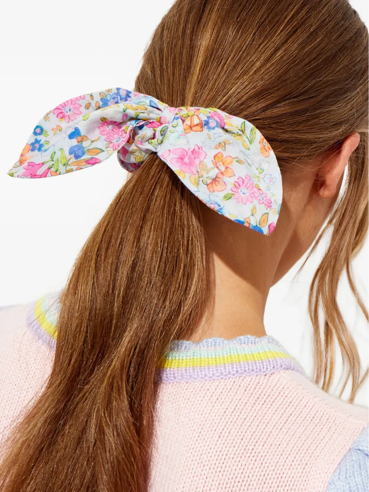 LoveShackFancy Kids 花柄パターンのシュシュ（3点セット） - Neutrals - 画像5