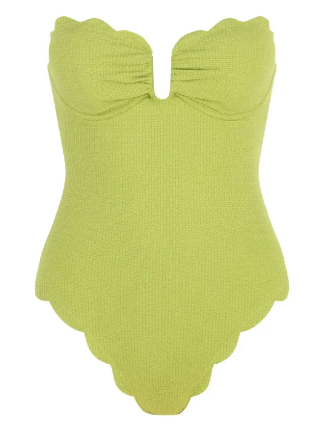 Marysia Marysia Lisbon scalloped-hem swimsuitの商品画像