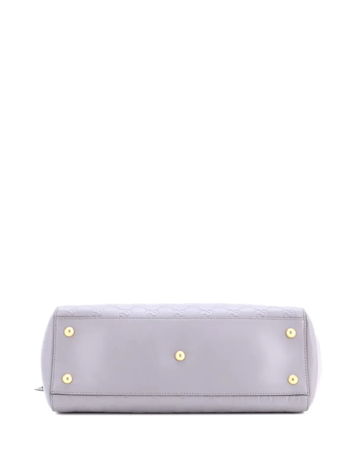 Gucci ビンテージ ソフトシグネチャー ショルダーバッグ グッチシマ レザー ミディアム トートバッグ - グレー - 画像5