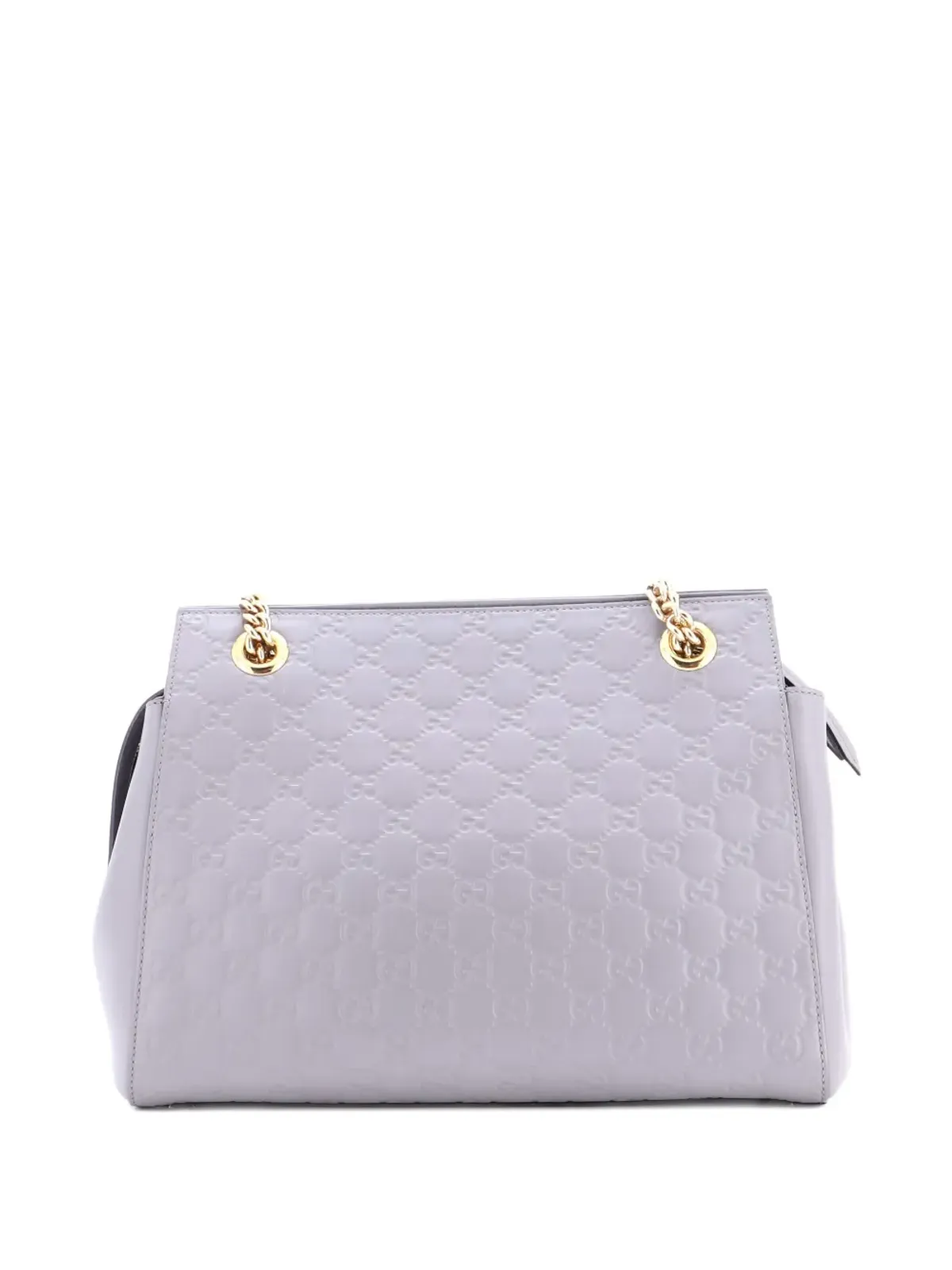 Gucci ビンテージ ソフトシグネチャー ショルダーバッグ グッチシマ レザー ミディアム トートバッグ - グレー - 画像2