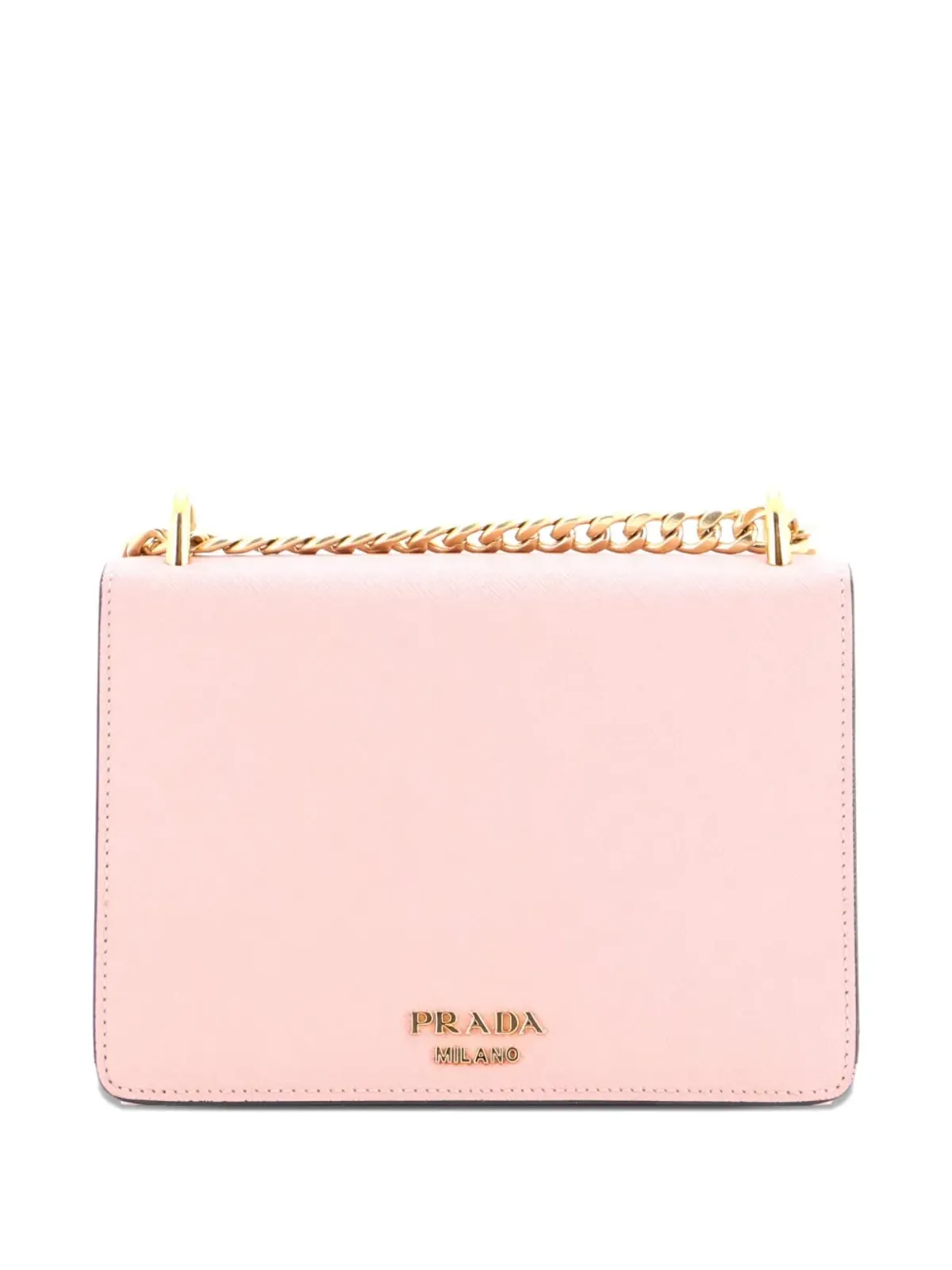 Prada ビンテージ エンベロープフラップチェーンショルダーバッグ サフィアーノレザー クロスボディバッグ - ピンク - 画像2