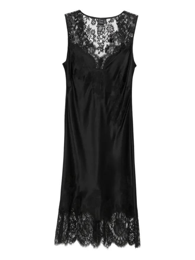 Carine Gilson Carine Gilson レースVネック・スリップドレスの商品画像