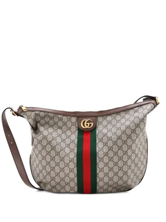 Gucci Pre-Owned ビンテージ Gucci オフィディア ハーフムーンGG コーテッドキャンバス 大型 ホーボーバッグ - ニュートラルカラーの商品画像