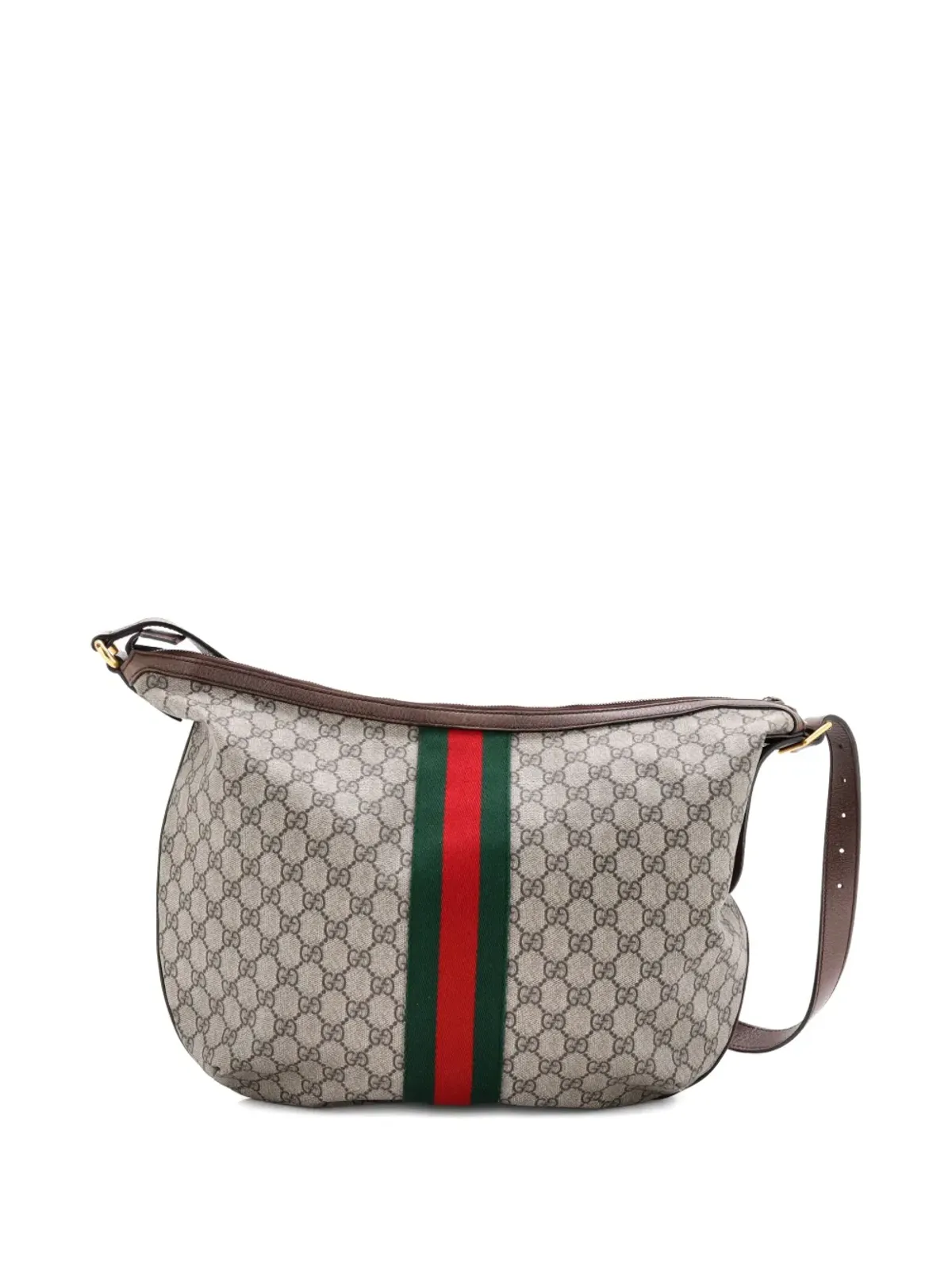 ビンテージ Gucci オフィディア ハーフムーンGG コーテッドキャンバス 大型 ホーボーバッグ - ニュートラルカラー - 画像2