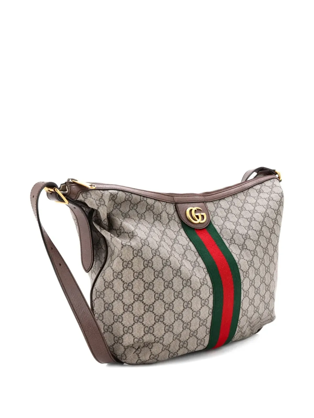 ビンテージ Gucci オフィディア ハーフムーンGG コーテッドキャンバス 大型 ホーボーバッグ - ニュートラルカラー - 画像3