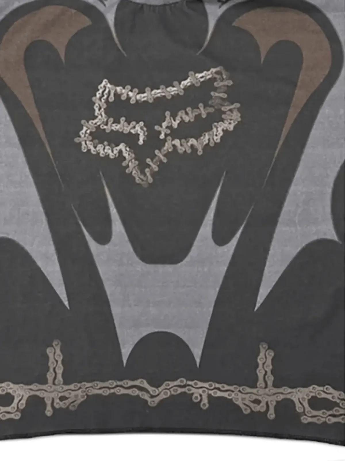 Travis Scott Fox Racing long-sleeve T-shirt - Grey - 画像2