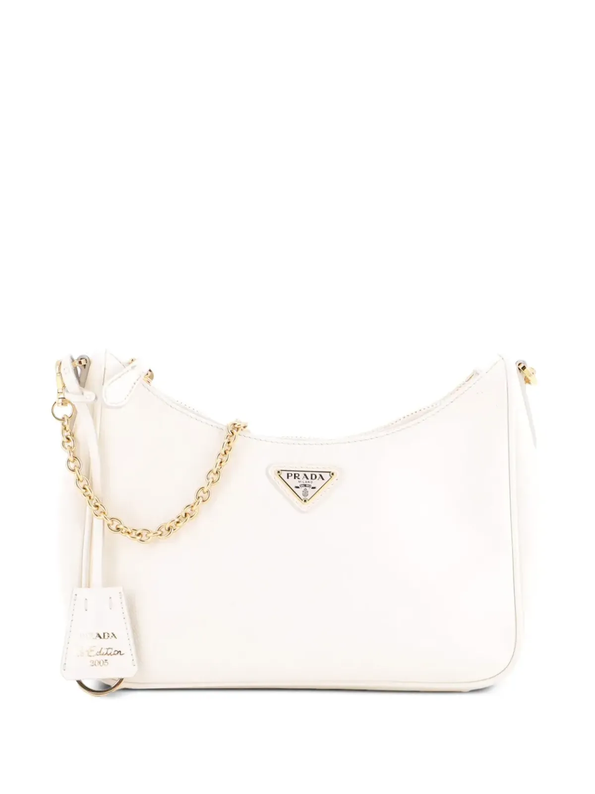 Prada ビンテージ リエディション2005 ショルダーバッグ サフィアーノレザー 小型 クロスボディバッグ - ホワイト - 画像1
