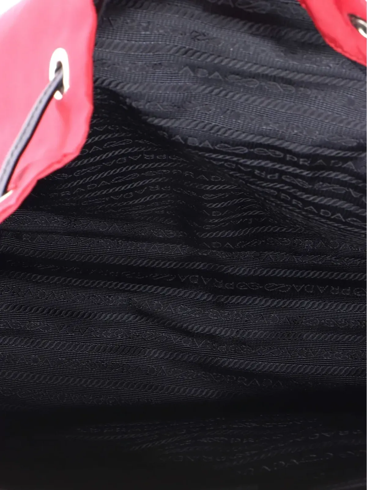 Prada ビンテージ Vela Tessuto with Studded Leather バックパック - レッド - 画像4
