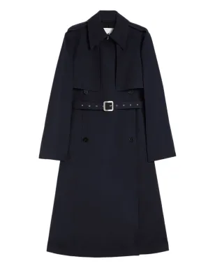 Jil Sander ダブルブレスト ベルト付き ウール コート - ブルー - サムネイル1