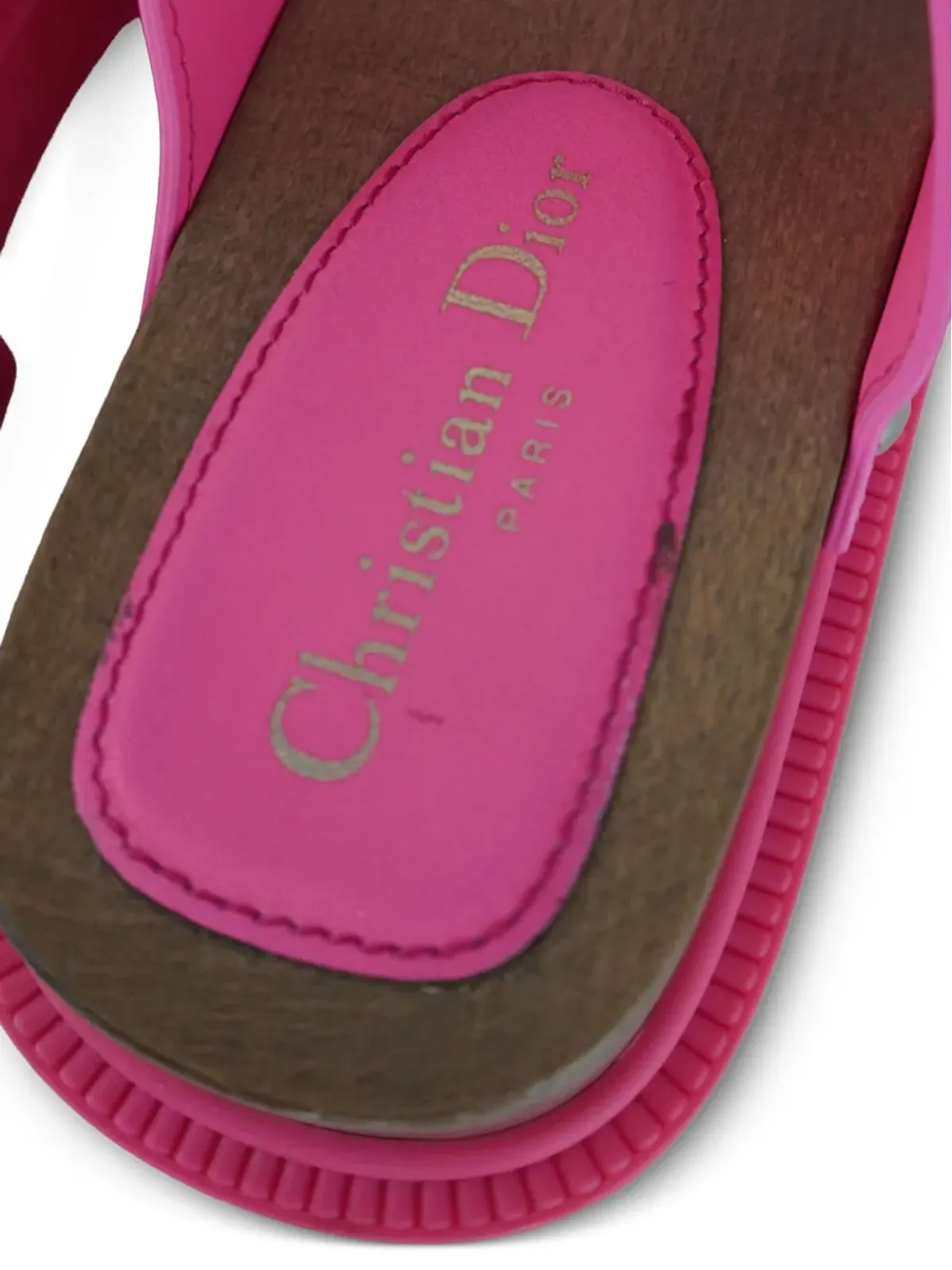 Christian Dior ビンテージ レザー プラットフォーム サンダル - 画像5