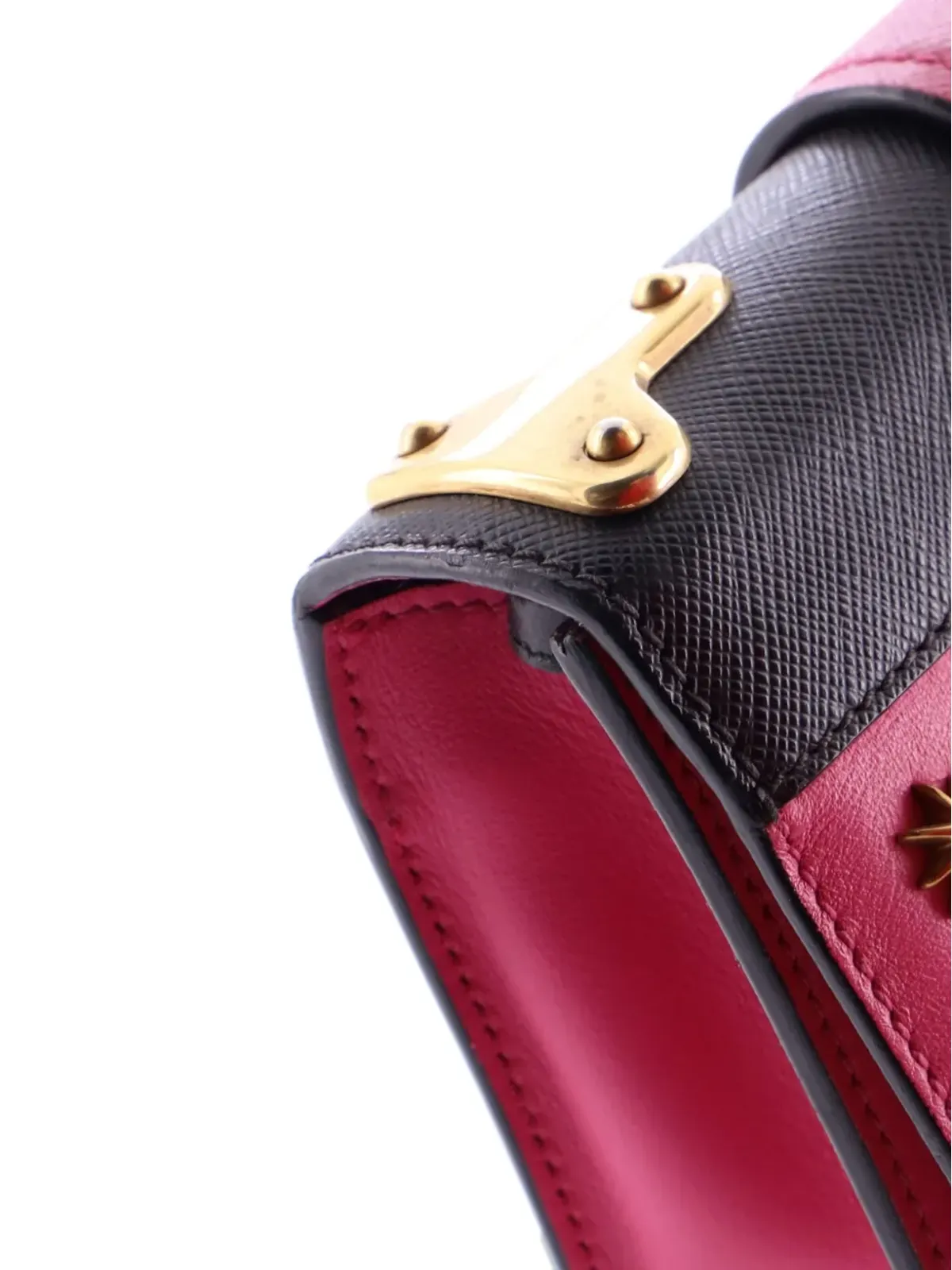 Prada ビンテージ Cahier 装飾レザー 小型クロスボディバッグ - ピンク - 画像4