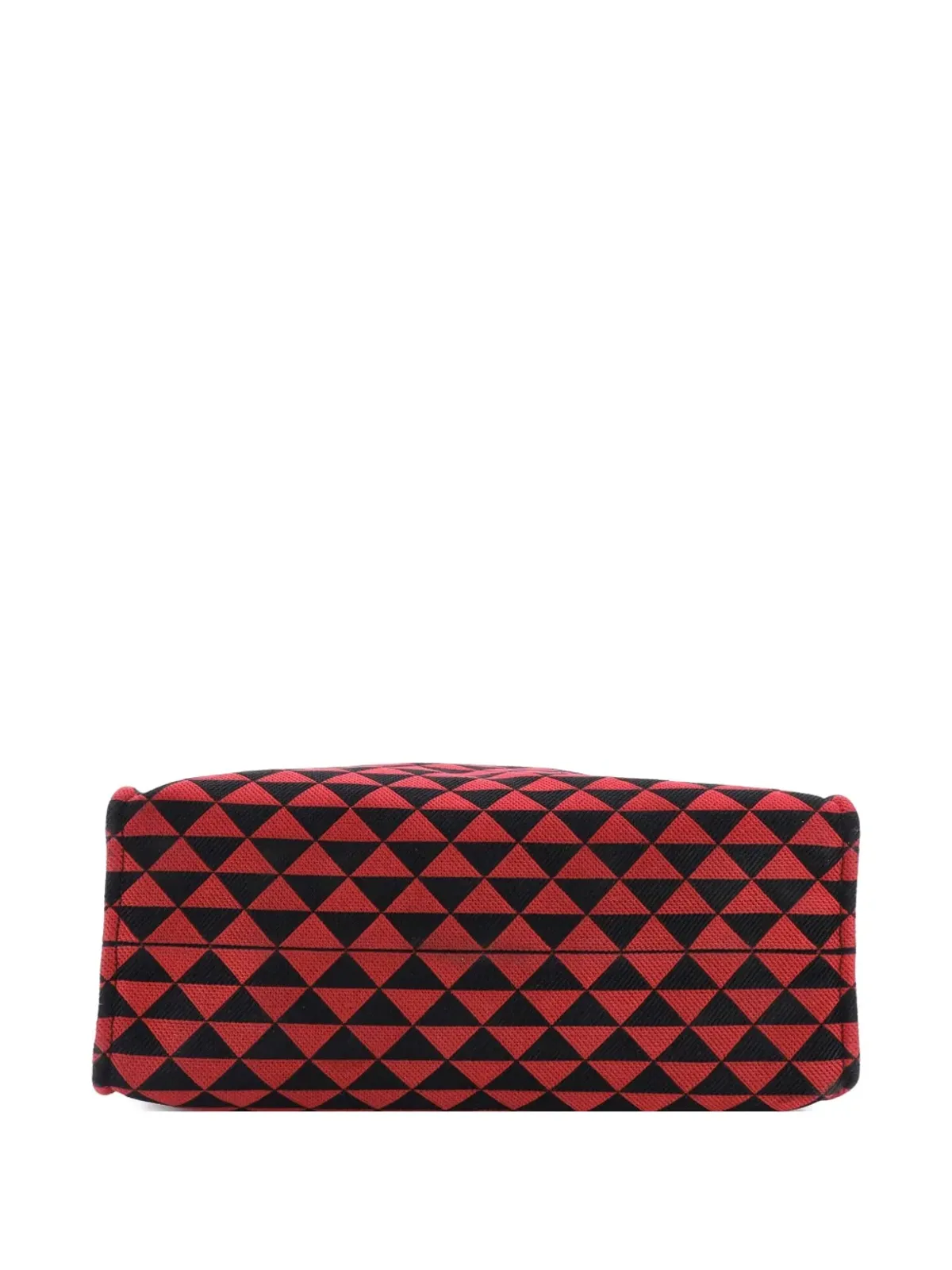 Prada ビンテージ Symbole ショッパー ジャカード ホリゾンタル トートバッグ - レッド - 画像5