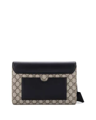 Gucci ビンテージ パドロック GG キャンバスとレザーの大型クラッチバッグ - Neutrals - サムネイル2
