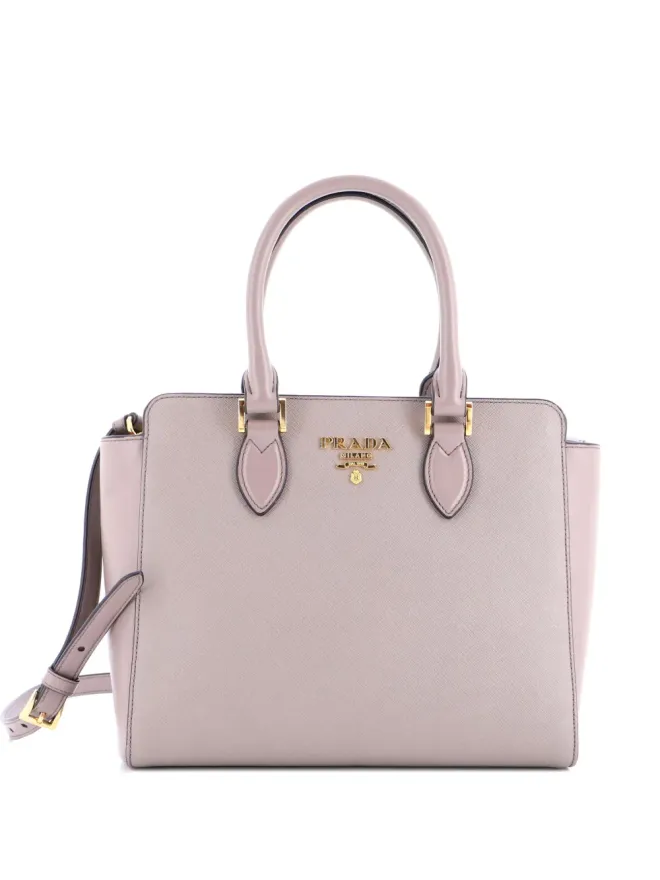 Prada Pre-Owned Prada ビンテージ コンバーチブル サフィアーノ レザー ソフトカーフ 小型トートバッグ ニュートラル系の商品画像