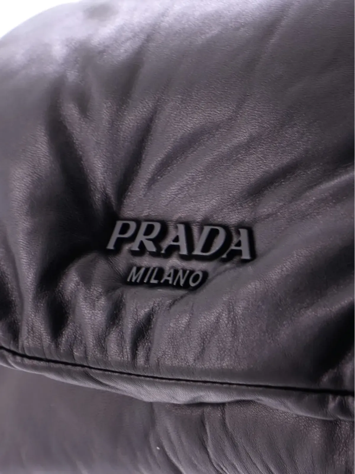 Prada ビンテージ パデッドレザーショルダーバッグ - ブラック - 画像5