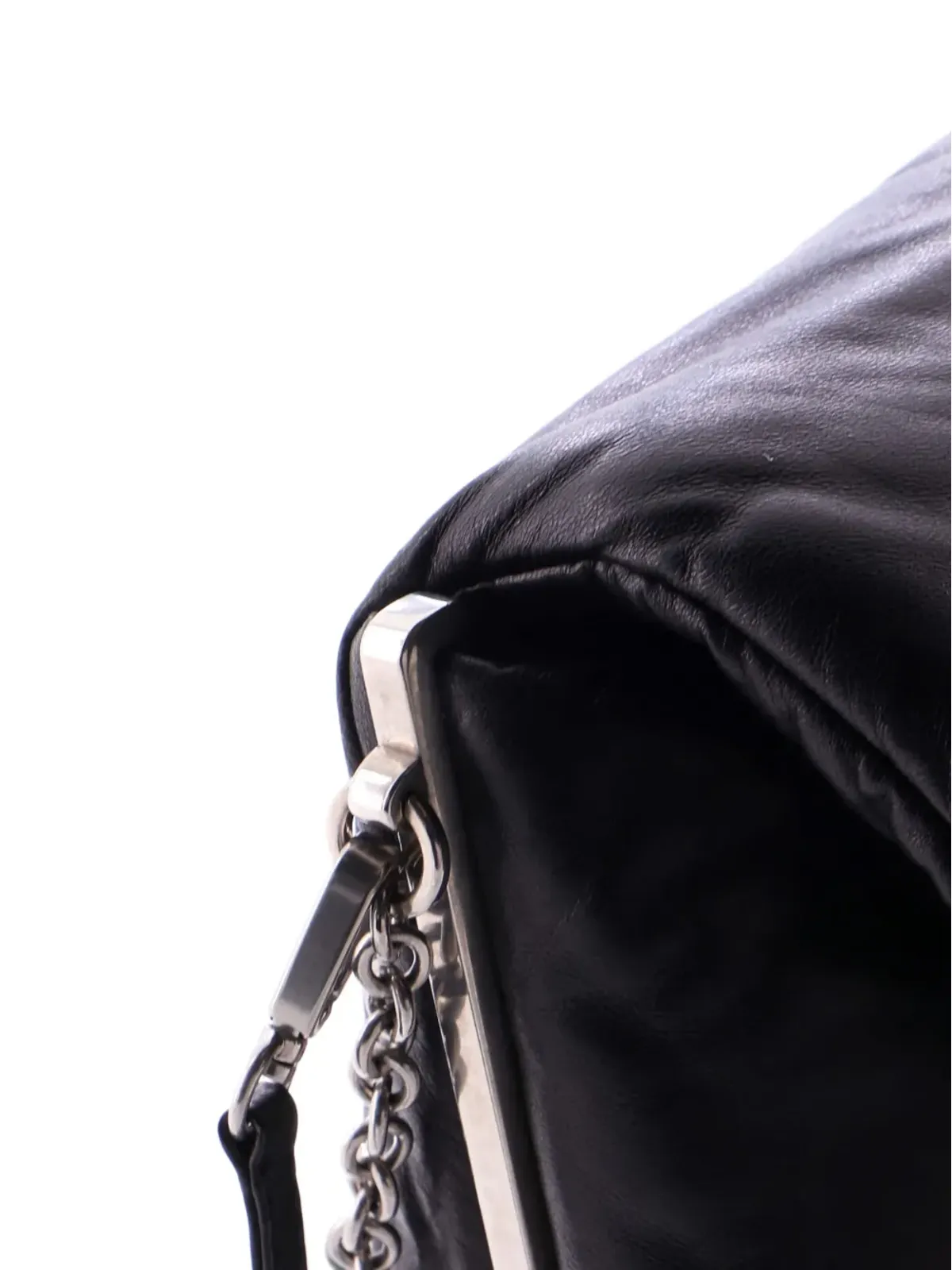 Prada ビンテージ パデッドレザーショルダーバッグ - ブラック - 画像4