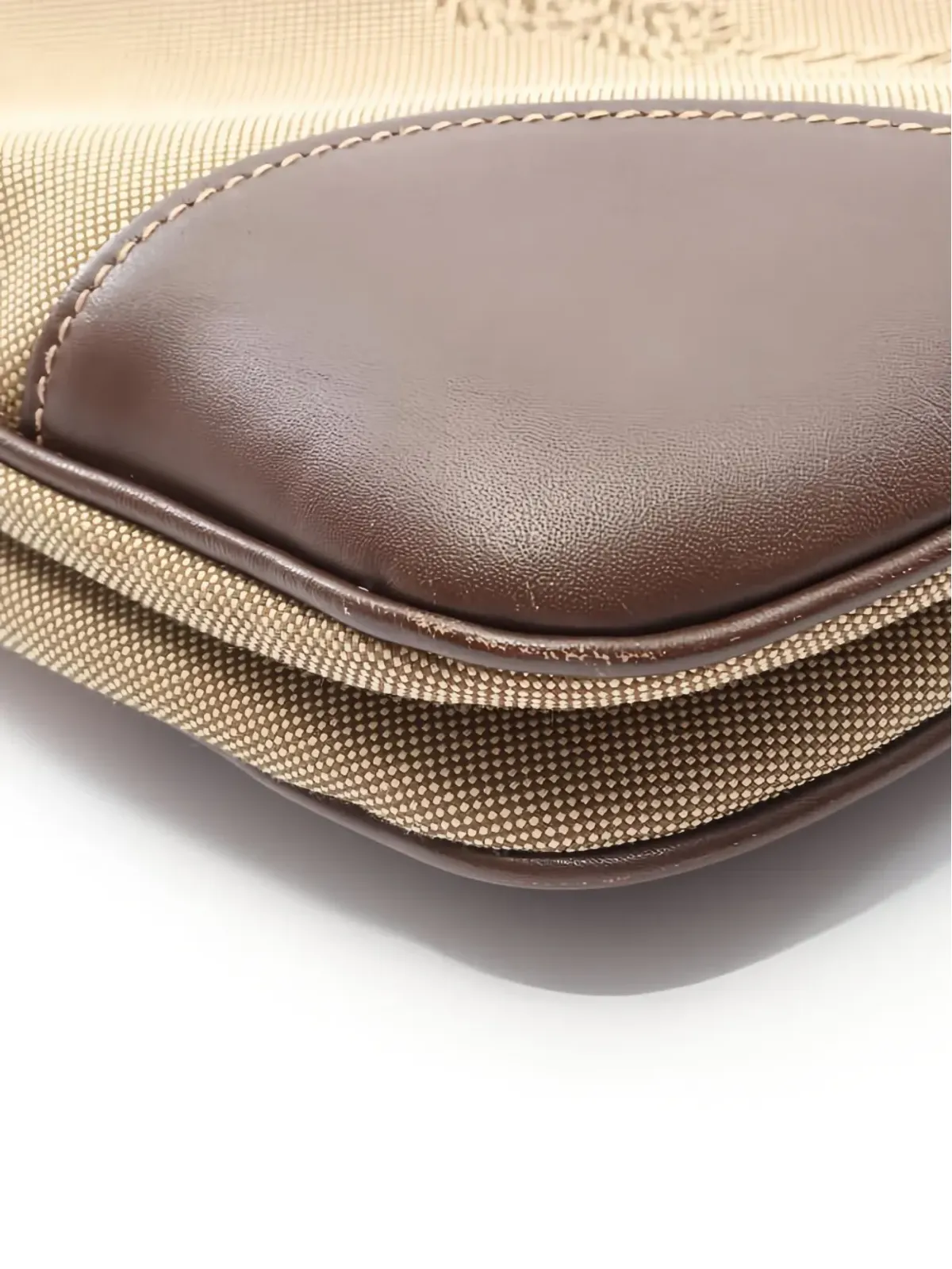 Prada ビンテージ 2010 ロゴ ジャカード ショルダーバッグ - ニュートラルカラー - 画像5