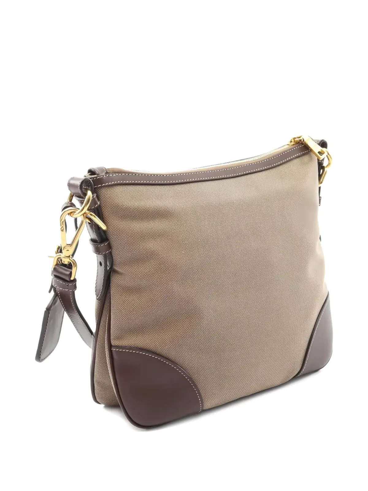 Prada ビンテージ 2010 ロゴ ジャカード ショルダーバッグ - ニュートラルカラー - 画像2