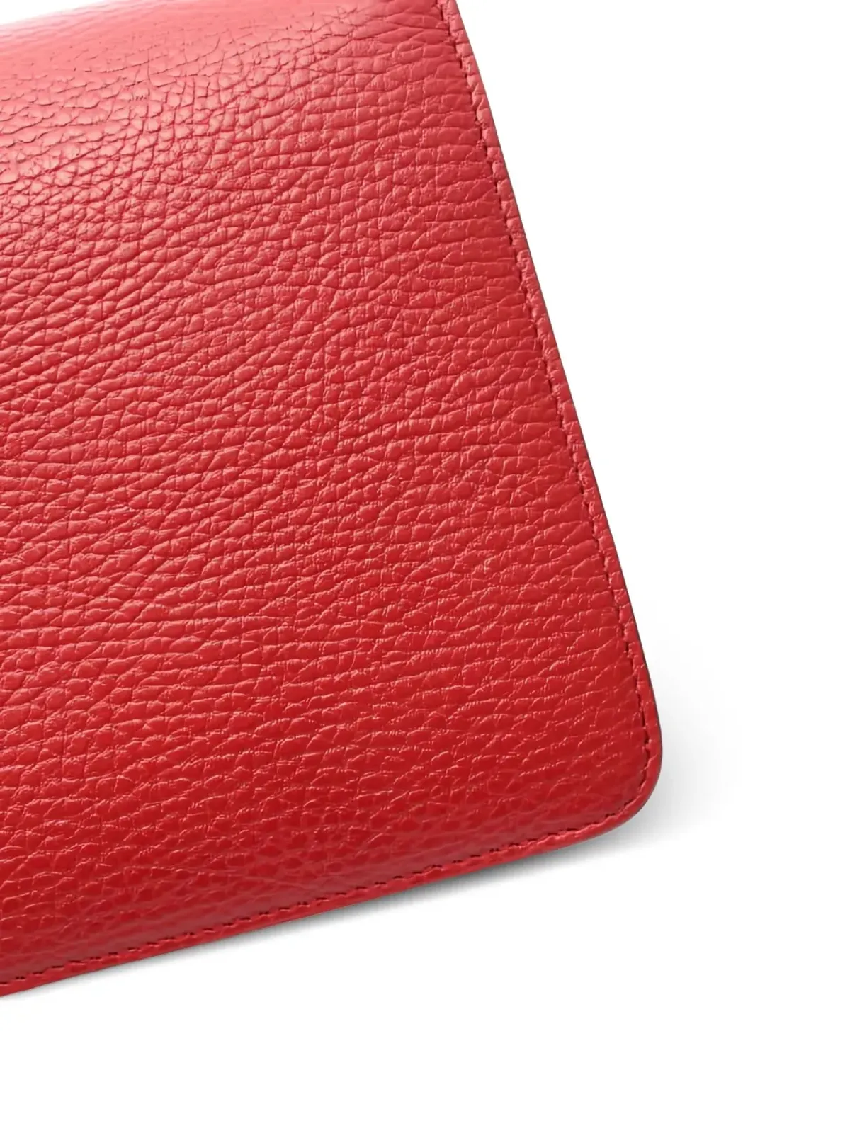 Gucci ビンテージ 2010年代 Interlocking G チェーンレザー ショルダーバッグ レッド - 画像3
