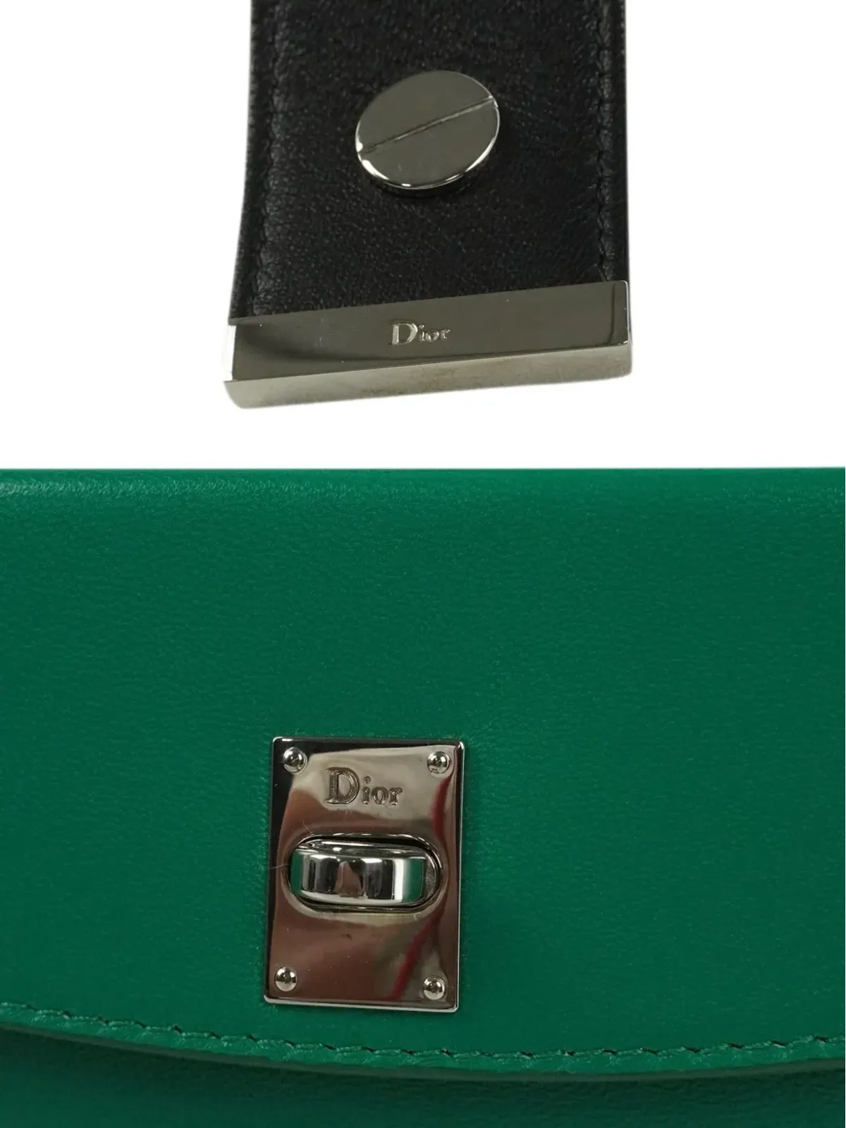 ビンテージ Christian Dior レザー ショルダーバッグ - 画像2